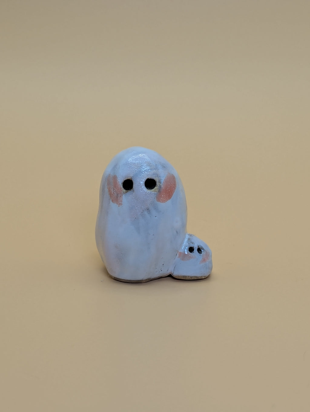 Blushing Ghost with Child Figurine