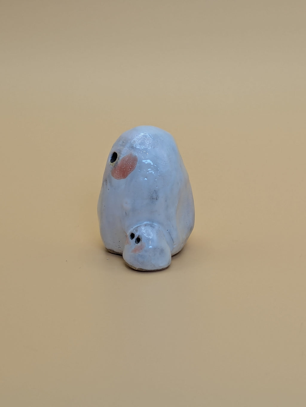 Blushing Ghost with Child Figurine