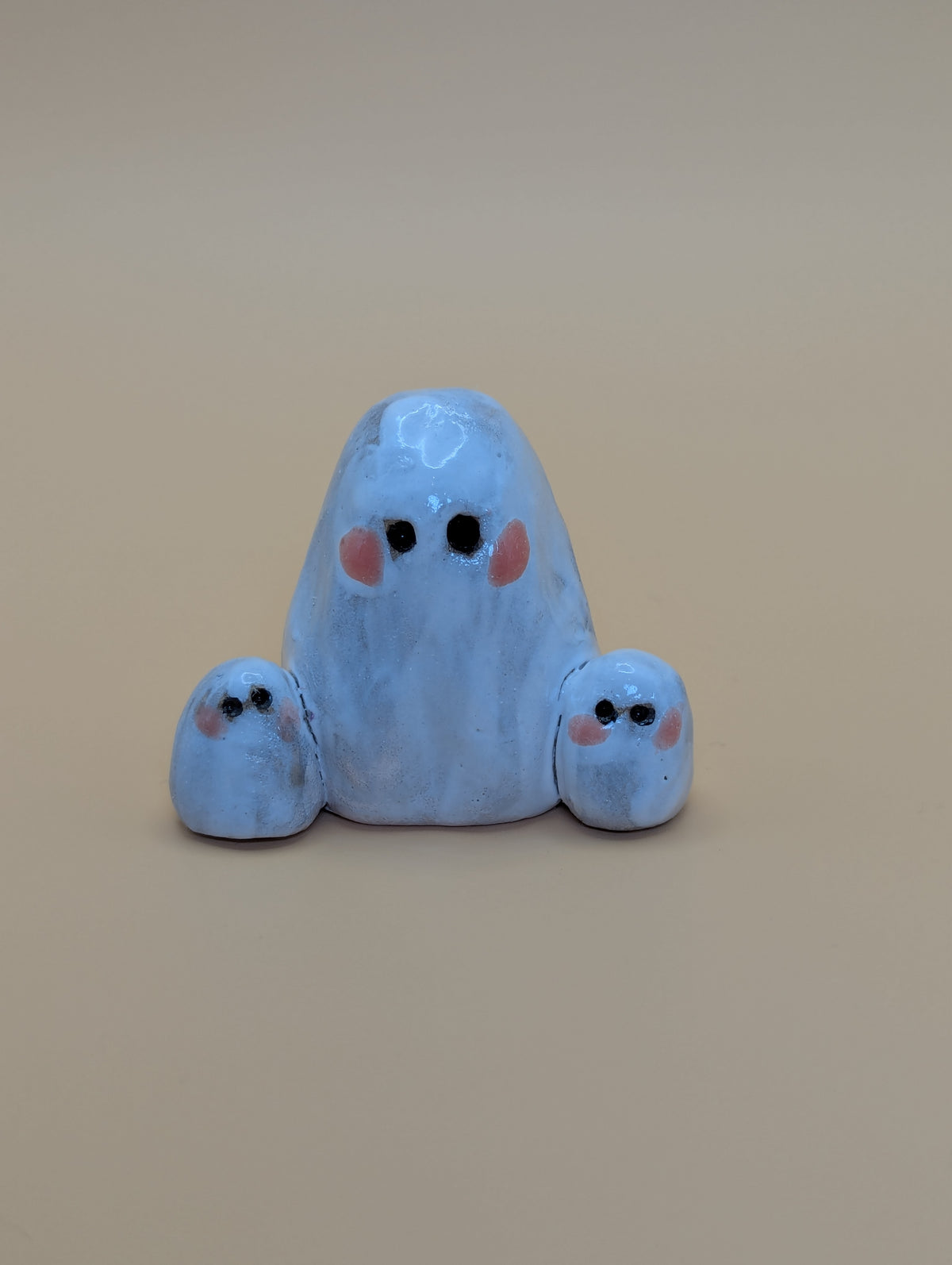 Blushing Ghost with Family Figurine