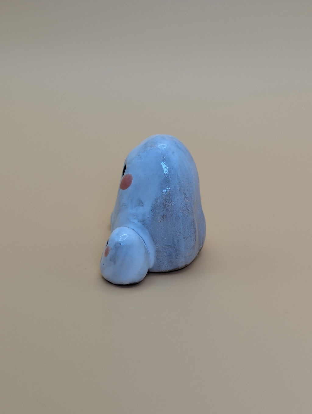 Blushing Ghost with Family Figurine