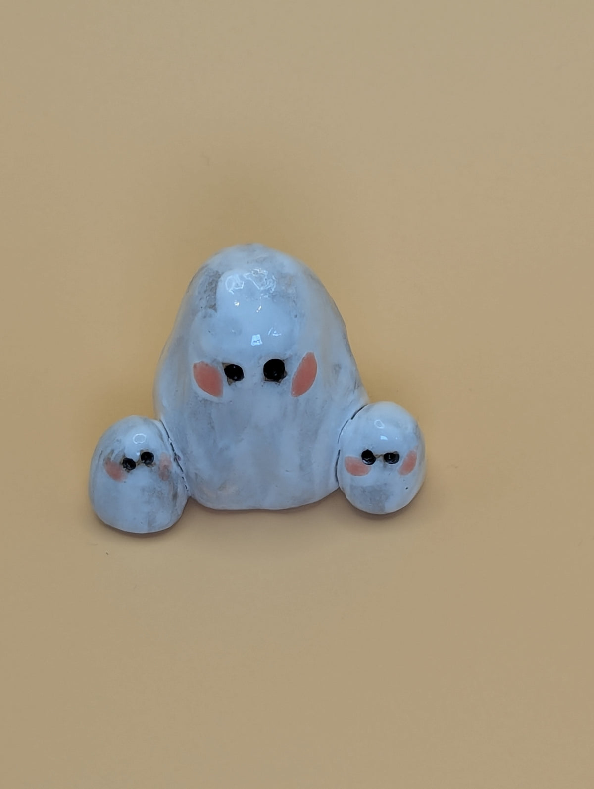Blushing Ghost with Family Figurine