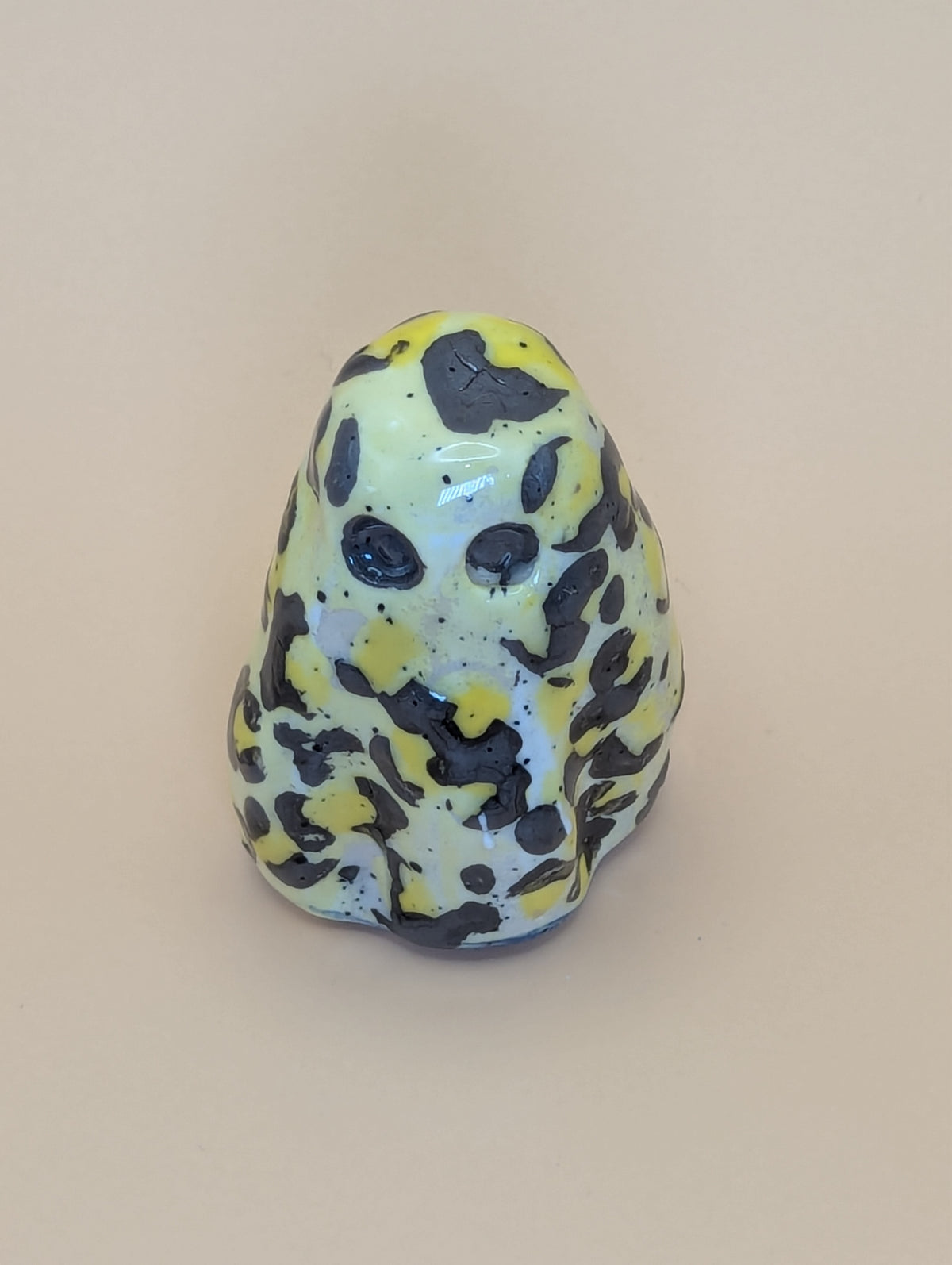 Yellow Leopard Spotted Ghost Figurine