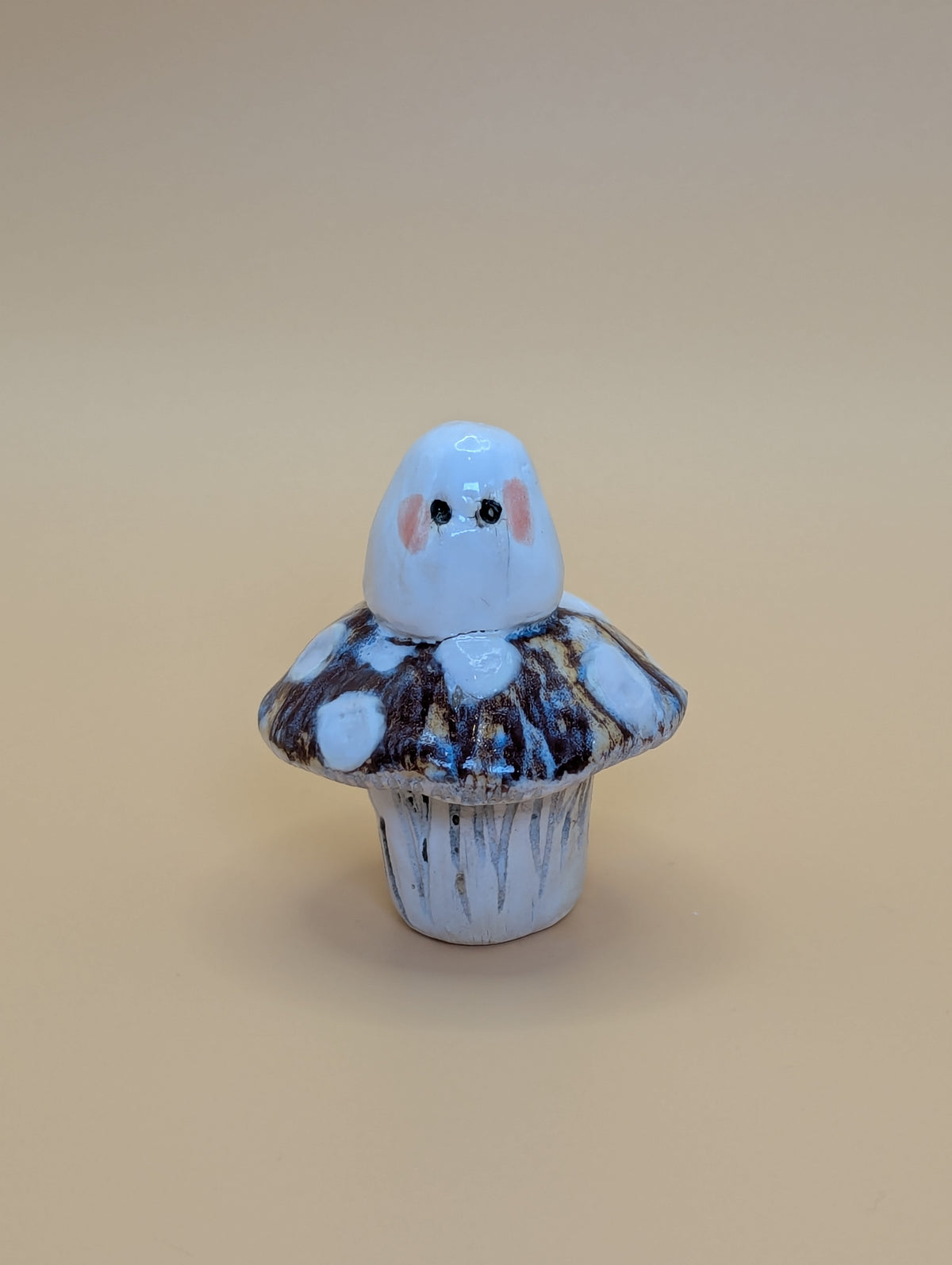 Blushing Ghost on a mushroom Figurines