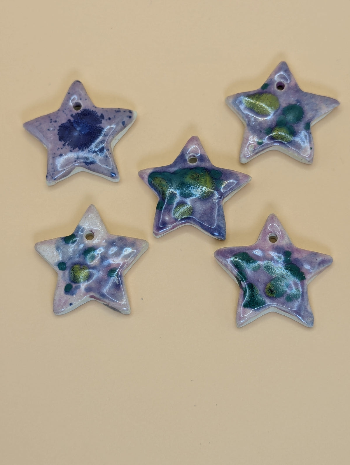 Handmade Ceramic Star Hanging Decoration