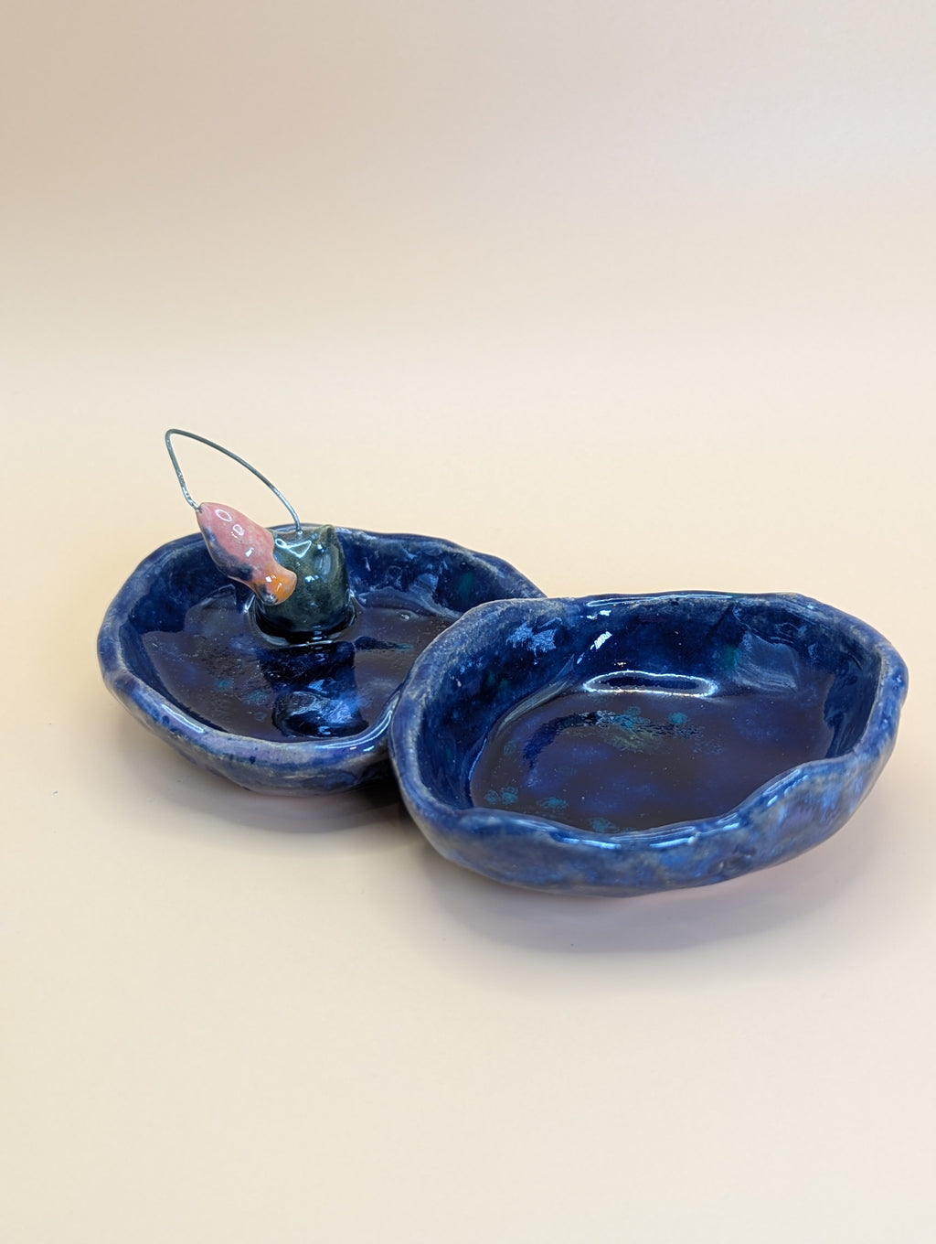 Gone Fishing - Cat Fishing Double Trinket Dish