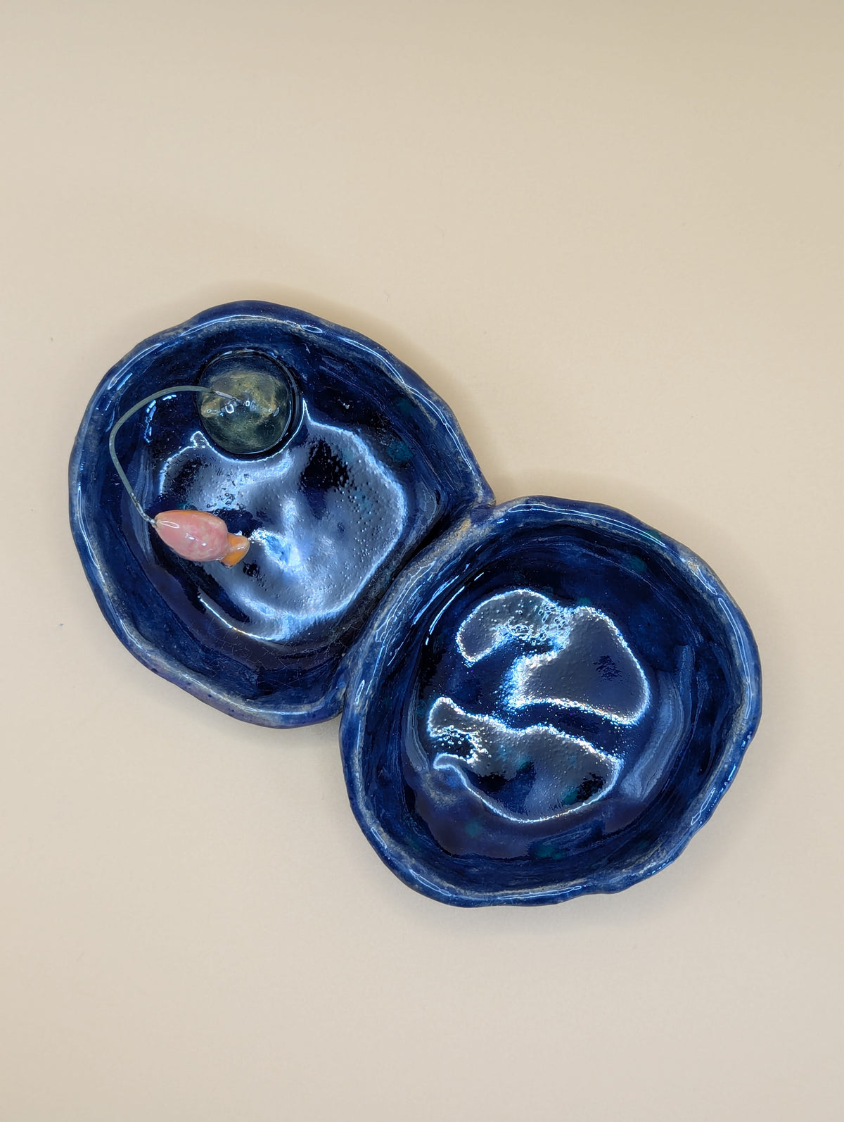 Gone Fishing - Cat Fishing Double Trinket Dish