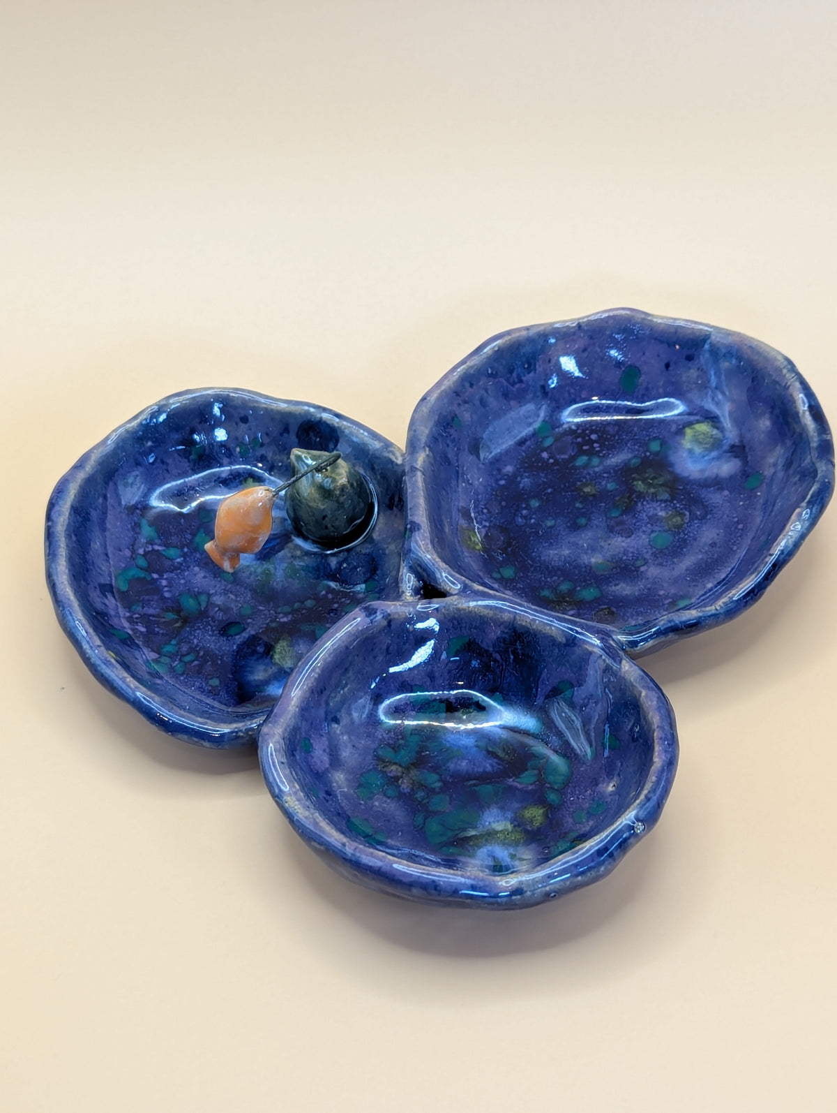 Gone Fishing - Cat Fishing Triple Trinket Dish