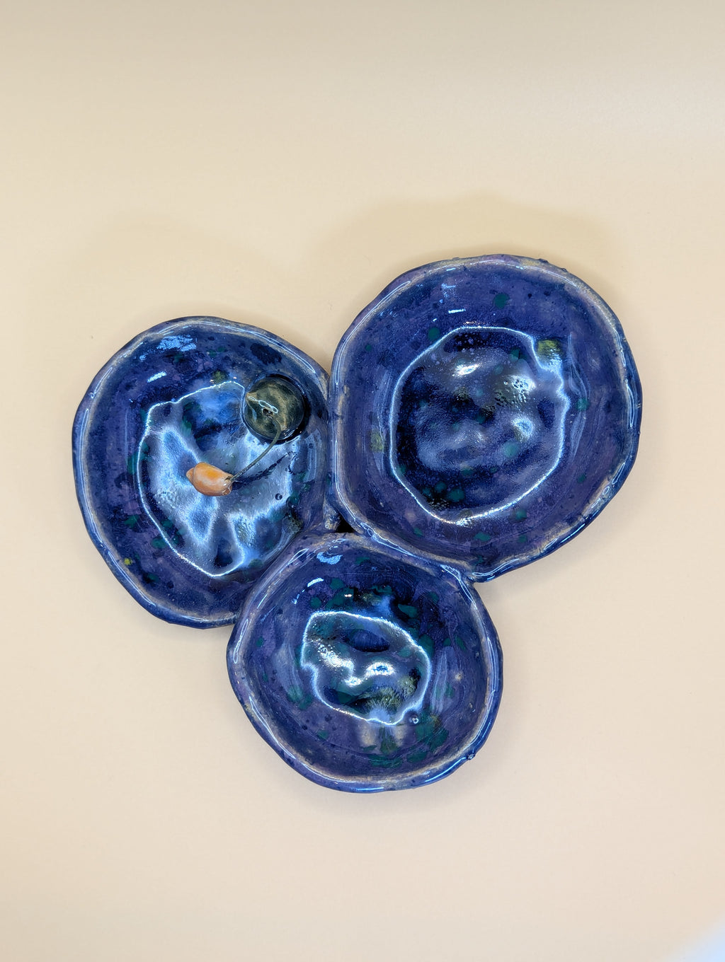Gone Fishing - Cat Fishing Triple Trinket Dish