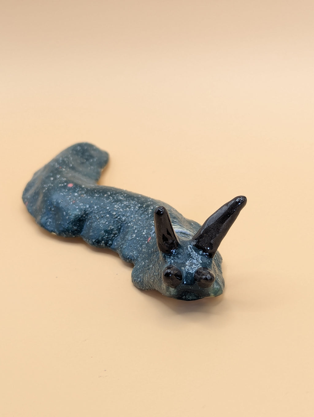 Handmade Green Ceramic Slug Ornament