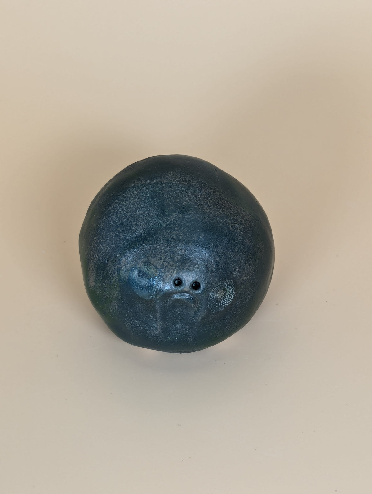 Terry the Grumpy Frog (With Rattle!) – Handmade Ceramic Desk Buddy