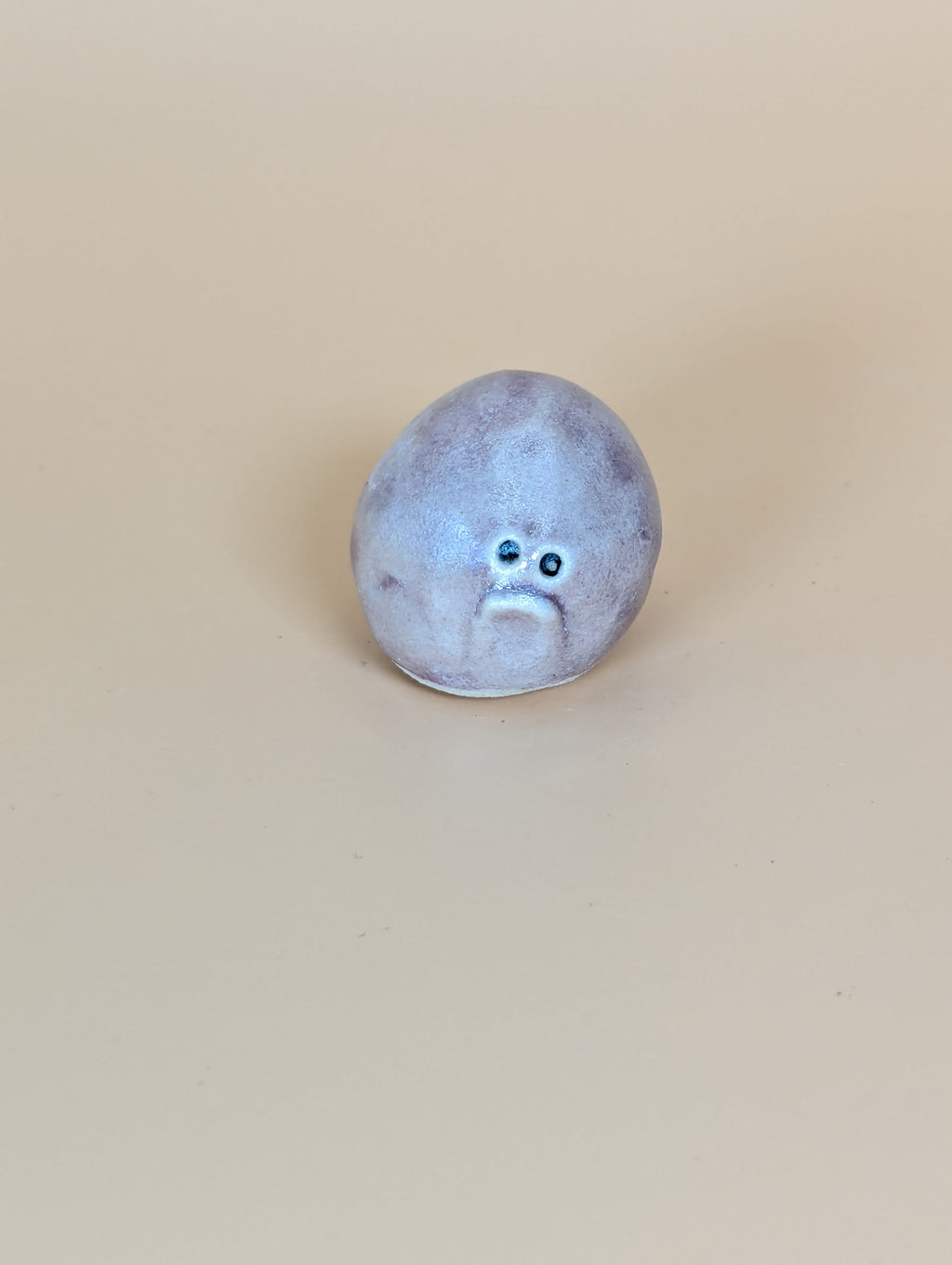 Terry the Grumpy Frog (With Rattle!) – Handmade Ceramic Desk Buddy