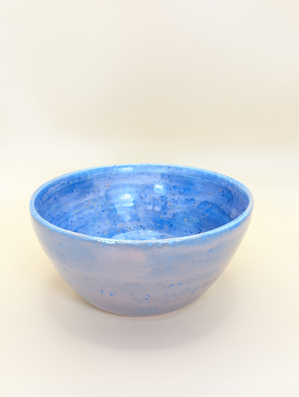 Lavender Blue Speckled Ceramic Bowl